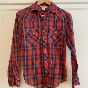 Vintage Western Plaid Blouse 9/10